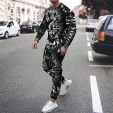 Men Colorful Painting Digital Printed Tracksuits Tracksuit Outfit Outfits Jogging Suit Sports Suit