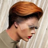 Fashion Dyed Short Straight Hair Chemical Fiber Head Cover Wigs