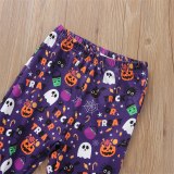 Kids Halloween Two Pcs One Set Tops With Bottom Pants Outfit Outfits WL00617