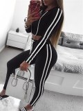 Women Side Striped Hoodies Tracksuits Tracksuit Outfit Outfits Jogging Suit Sports Suit H06778