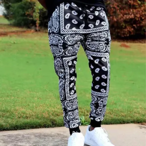 Men Hip Hop Personality Multicolor Pant Pants