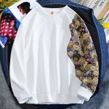 Autumn Men Stitching Loose T-Shirt Bear Tops t224657