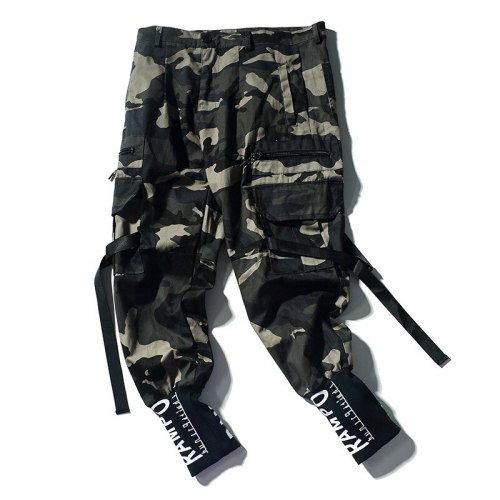 Men New Fashion Sports Multi Pocket Camouflage Pant Pants 654253