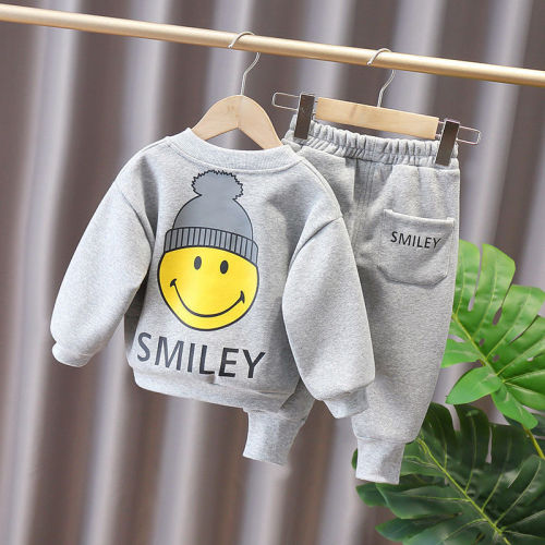 Spring Autumn Boys Two Pcs One Set Tops with Bottom Pants Outfit Outfits