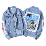 Fashion Printed Men's Jeans Jacket Coats DS049510#