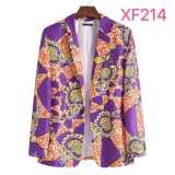 Men National Slim Fit Printed Ethnic Style Jacket Coats XF20112