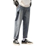 Men's Elastic Waist Straight Jeans Pant Pants 800617
