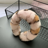 Fashion Rex Rabbit Fur Lovely Leopard Wide Headbands 2021730143647