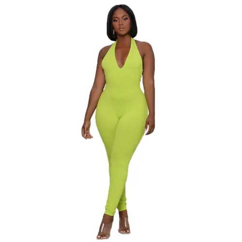 Women High Waist Sexy Backless Sleeveless Sports Bodysuits Bodysuit Outfit Outfits XA811526