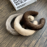 Fashion Real Mink Fur Wide Headbands 202184142132