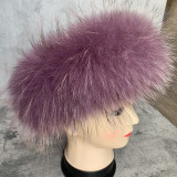 Fashion Raccoon Fur Outdoor Wide Warm Headbands 202185102536