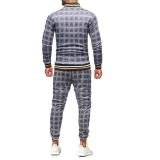 Men Fashion Plaid Tracksuits Tracksuit Outfit Outfits Jogging Suit Sports Suit HS-TZ-1021