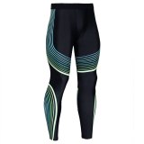 Men Elastic Running Tights Compression Sport Training Pants