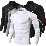 Men's Fitness Running Long-Sleeved T-Shirt Quick-Drying Tops A-2493104