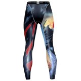 Men Print Compression Tights Fight Fitness Sport Pants KC8495
