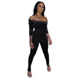 Fashion Women One Shoulder Bodysuits Bodysuit Outfit Outfits YD853647