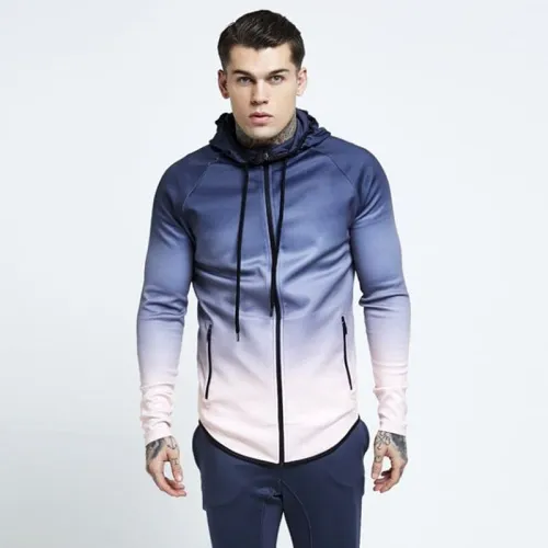 Men Bike Hooded Tracksuits Sports Jacket Coats WO45