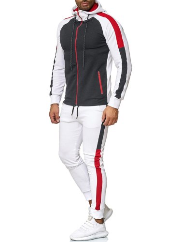 Men Autumn Winter Stripe Tracksuits Tracksuit Outfit Outfits Jogging Suit Sports Suit