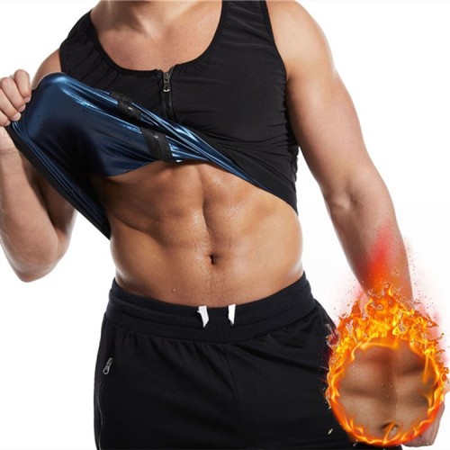 Men's Zip Corset Sports Sweat Vest Running Fitness Yoga Clothes