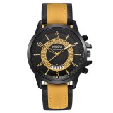Men Fashion Leather Band Calendar Quartz Wristwatches 2229310