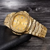 Men Creative Carving Antique Cool Date Hip Hop Quartz Wristwatches 155263