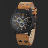 Men Fashion Leather Band Calendar Sports Quartz Wristwatches 2229310