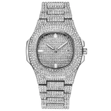 Men Full Steel Rhinestone Fashion Diamond Watches 121021