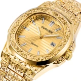 Men Creative Carving Antique Cool Date Hip Hop Quartz Wristwatches 155263