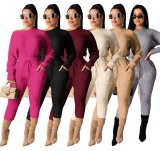 New Women Two Pcs One Set Tops With Bottom Pants Outfit Outfits Y389910