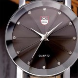 Women Clock Rhinestone Leather Bands Geometric Quartz Wrist Watches 176677