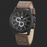 Men Fashion Leather Band Calendar Sports Quartz Wristwatches 2229310