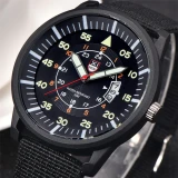 Men's Nylon Band Date Quartz Analog Business Clock Watches 233041