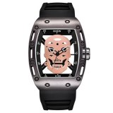 Men Fashion Rubber Band Gift Clock Halloween Watches 386071