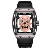 Men Fashion Rubber Band Gift Clock Halloween Watches 386071