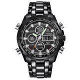 Men's Military Digital Sport  Steel Strap Quartz Clock Wrist Watches