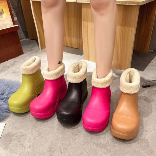 Women New Rubber Walking Waterproof Ankle Rain Short Boots 600819