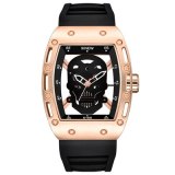 Men Fashion Rubber Band Gift Clock Halloween Watches 386071