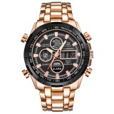 Men's Military Digital Sport  Steel Strap Quartz Clock Wrist Watches
