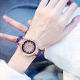 Women Fashion Starry Sky Leather Quartz Bracelet Watches SL0112