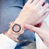Women Fashion Starry Sky Leather Quartz Bracelet Watches SL0112