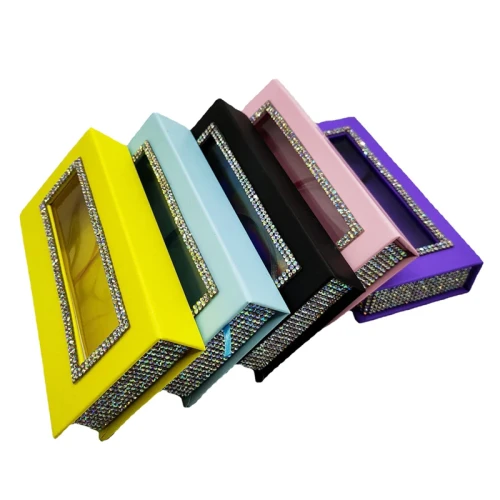 Wholesale Shiny Diamond Empty Packaging Packaging Eyelashes Boxes