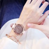 Women Rose Gold Fashion Starry Sky Wrist Watches