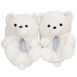 Women Home Indoor Soft Anti-Slip Faux Fur Cute Teddy Bear Slippers