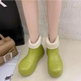 Women New Rubber Walking Waterproof Ankle Rain Short Boots 600819