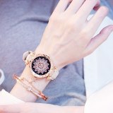 Women Fashion Starry Sky Leather Quartz Bracelet Watches SL0112