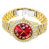 Women Diamond Bracelet Stainless Steel Quartz Wristwatches 26434-34