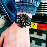Men Fashion Stainless Steel Sports Calendar Waterproof Watches AGLS-207889