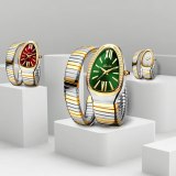 Ladies Personality Snake Head Bracelet Stainless Steel Quartz Watches 26867-12
