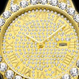 Women Gold Square Hip Hop Diamond Watches 264354