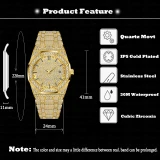 Men Luxury Hip Hop Diamond Iced Out Quartz Watches V294105